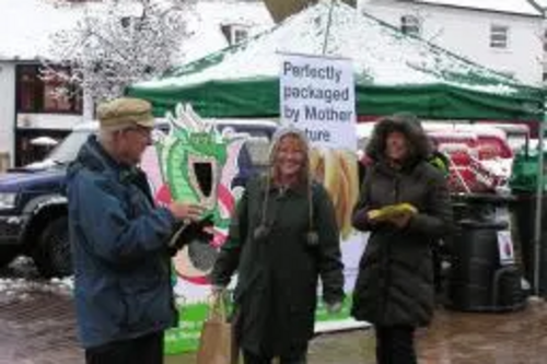 Campaigning in the snow