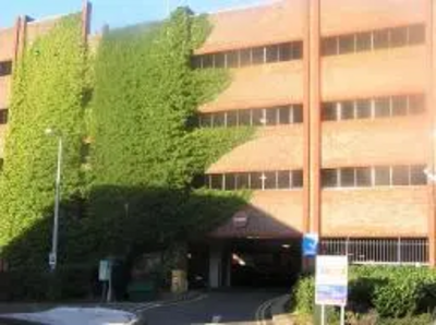 Hook Road car park, Epsom, displaying Park Mark