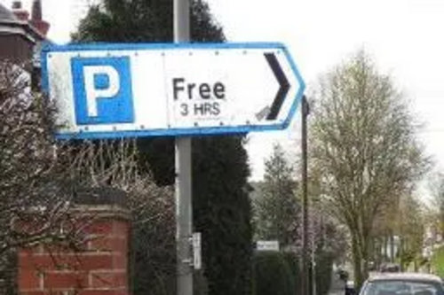 Free Parking Sign