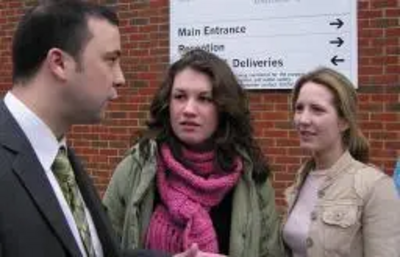 Lib Dem councillors were present at the University for the Creative Arts Freshers' Fayre held on 29th September and Cllr Lees is seen here talking to students