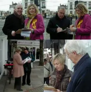 Signing the Blue Badge petition.