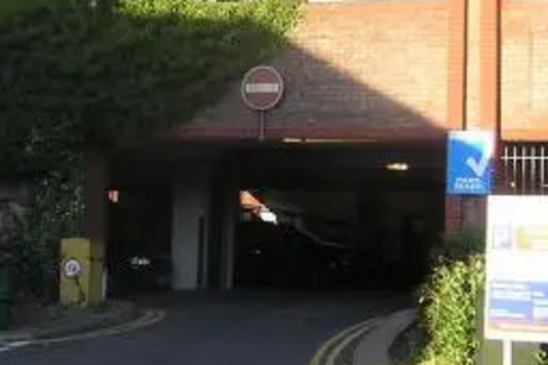 Hook Road car park in Epsom with its Park Mark