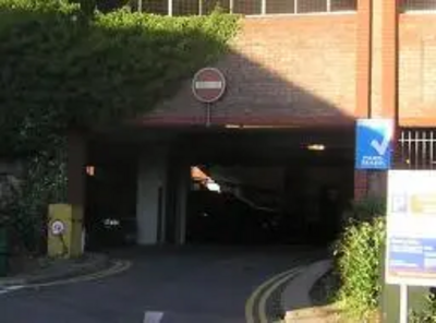 Hook Road car park in Epsom with its Park Mark