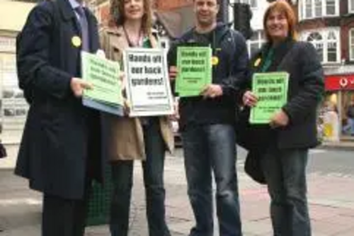 L-R Tom Brake MP, Anna Jones, Cllr Jonathan Lees, Cllr Julie Morris