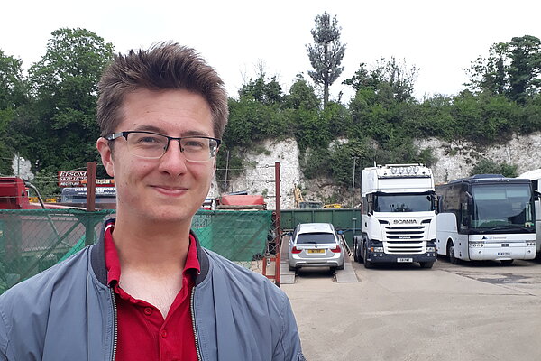 James Lawrence at Chalk Pit site