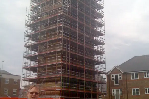 Horton Tower - with scaffolding