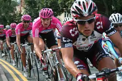 Tour of Britain Riders race up Compton Road